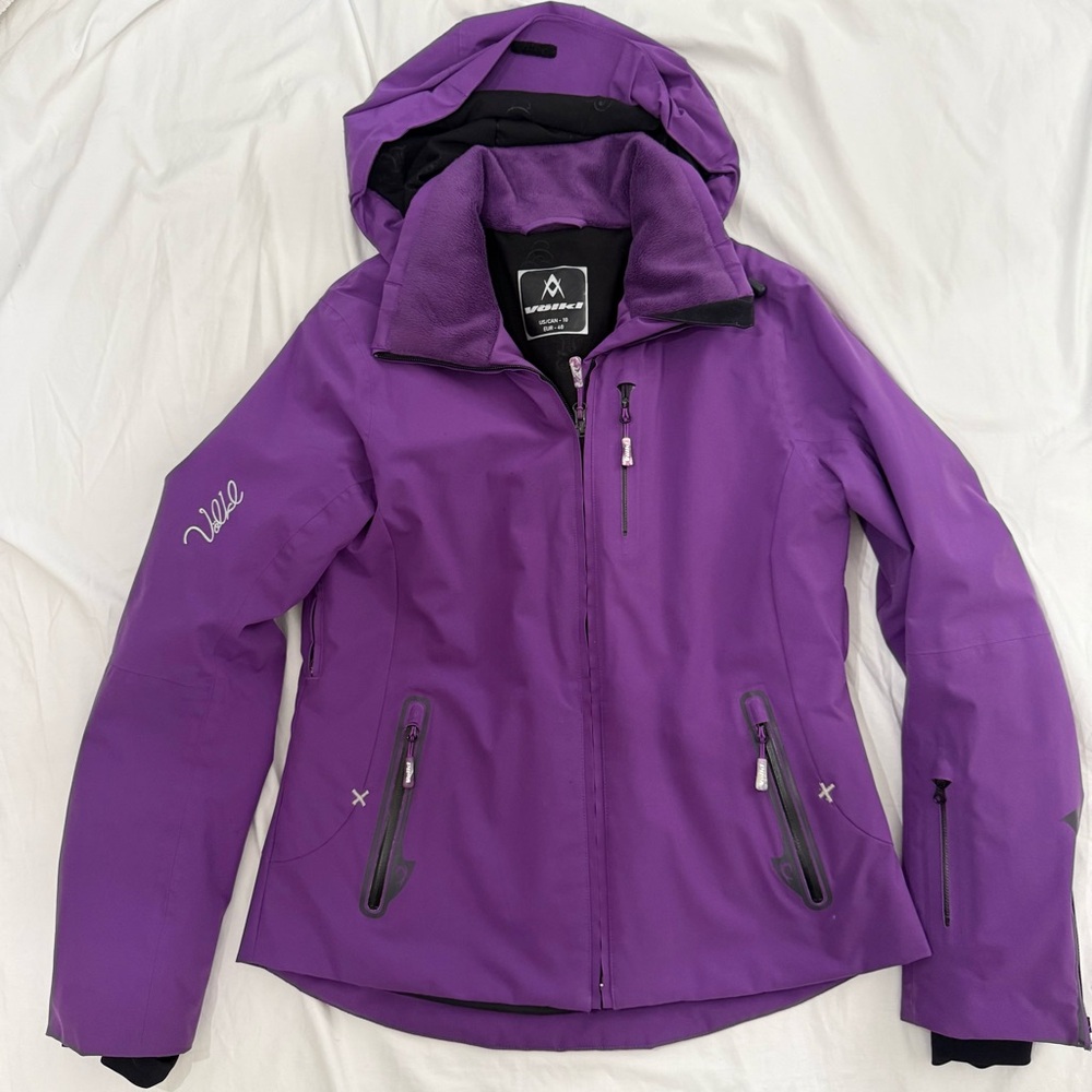 Völkl Women's Ski Jacket Sz 10 Purple Sensortex 10K Waterproof Snowboard Alpine